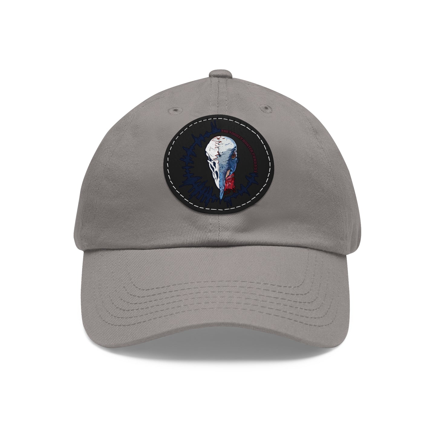 Dad Hat with Leather Patch (Round)